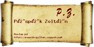 Püspök Zoltán névjegykártya